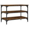 Banc à chaussures chêne fumé 70x38,5x49 cm bois d'ingénierie 531221531221