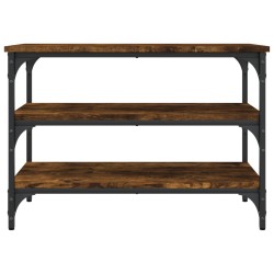 Banc à chaussures chêne fumé 70x38,5x49 cm bois d'ingénierie 531221531221