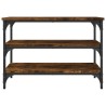 Banc à chaussures chêne fumé 70x38,5x49 cm bois d'ingénierie 531221531221