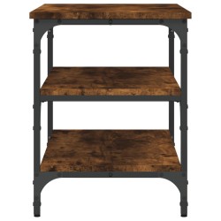 Banc à chaussures chêne fumé 70x38,5x49 cm bois d'ingénierie 531221531221