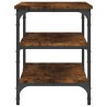 Banc à chaussures chêne fumé 70x38,5x49 cm bois d'ingénierie 531221531221