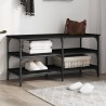 Banc à chaussures noir 100x38,5x49 cm bois d'ingénierie 531222531222