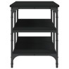 Banc à chaussures noir 100x38,5x49 cm bois d'ingénierie 531222531222