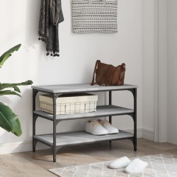 Banc à chaussures sonoma gris 70x38,5x49 cm bois d'ingénierie 531224531224