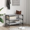 Banc à chaussures sonoma gris 70x38,5x49 cm bois d'ingénierie 531224531224