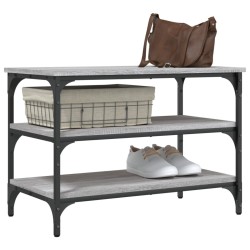 Banc à chaussures sonoma gris 70x38,5x49 cm bois d'ingénierie 531224531224