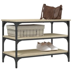 Banc à chaussures chêne sonoma 70x38,5x49 cm bois d'ingénierie 531225531225