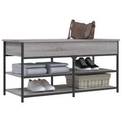 Banc à chaussures sonoma gris 100x42,5x50 cm bois d'ingénierie 531226531226
