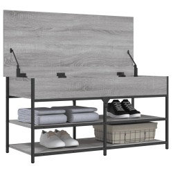 Banc à chaussures sonoma gris 100x42,5x50 cm bois d'ingénierie 531226531226