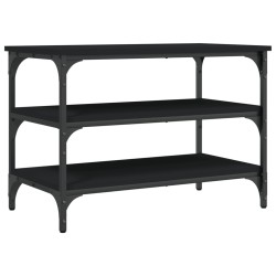 Banc à chaussures noir 70x38,5x49 cm bois d'ingénierie 531227531227