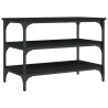 Banc à chaussures noir 70x38,5x49 cm bois d'ingénierie 531227531227