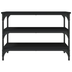 Banc à chaussures noir 70x38,5x49 cm bois d'ingénierie 531227531227