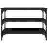 Banc à chaussures noir 70x38,5x49 cm bois d'ingénierie 531227531227