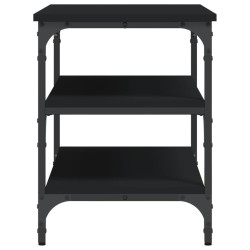 Banc à chaussures noir 70x38,5x49 cm bois d'ingénierie 531227531227