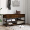 Banc à chaussures chêne marron 100x42,5x50 cm bois d'ingénierie 531230531230