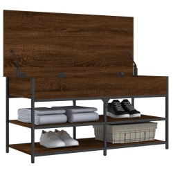 Banc à chaussures chêne marron 100x42,5x50 cm bois d'ingénierie 531230531230