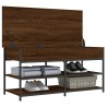 Banc à chaussures chêne marron 100x42,5x50 cm bois d'ingénierie 531230531230