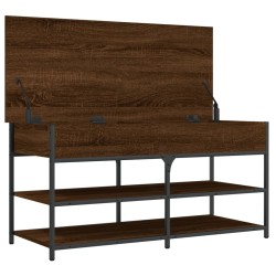 Banc à chaussures chêne marron 100x42,5x50 cm bois d'ingénierie 531230531230