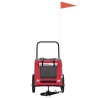 Remorque de vélo pour animaux Rouge et gris 125 x 53 x 54 cm 531234531234