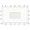 Filet de rebond de football blanc noir 184x61x123 cm acier PE 531235531235
