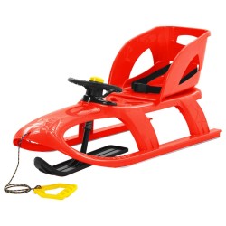 Traîneau avec siège et volant Rouge 102,5x40x23cm Polypropylène 531242531242