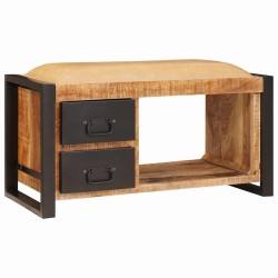 Banc de rangement avec tiroir Marron Bois de manguier massif 531244531244