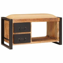 Banc de rangement avec tiroir Marron Bois de manguier massif 531244531244