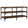 Banc à chaussures chêne fumé 100x38,5x49 cm bois d'ingénierie 531251531251