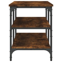 Banc à chaussures chêne fumé 100x38,5x49 cm bois d'ingénierie 531251531251