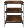 Banc à chaussures chêne fumé 100x38,5x49 cm bois d'ingénierie 531251531251