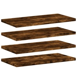 Étagères murales 4 pcs chêne fumé 40x20x1,5cm bois d'ingénierie 531255531255