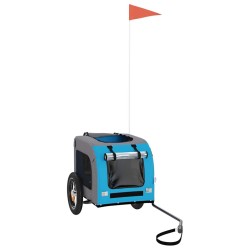 Remorque de vélo pour animaux de compagnie bleu et gris 531258531258