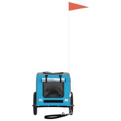 Remorque de vélo pour animaux de compagnie bleu et gris 531258531258