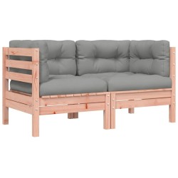 Canapé d'angle de jardin avec coussins 2pcs bois massif douglas 531260531260