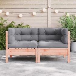 Canapé d'angle de jardin avec coussins 2pcs bois massif douglas 531260531260