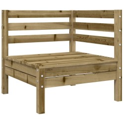 Canapé d'angle de jardin avec coussins bois de pin imprégné 531262531262