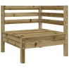 Canapé d'angle de jardin avec coussins bois de pin imprégné 531262531262