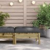 Repose-pied de jardin avec coussin bois de pin imprégné 531271531271