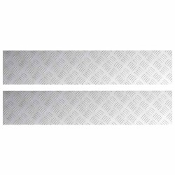 Nez de marche Rectangulaire 2 pcs Argenté 100 x 20 cm Aluminium 531279531279