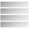 Nez de marche Rectangulaire 4 pcs Argenté 100 x 20 cm Aluminium 531280531280