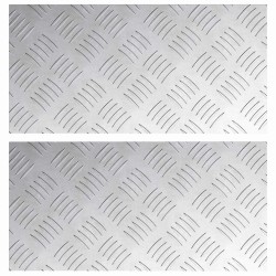 Nez de marche Rectangulaire 2 pcs Argenté 40 x 20 cm Aluminium 531282531282