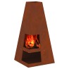 Braise Marron 50 x 50 x 100 cm Acier patiné 531288531288