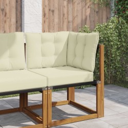 Coussin de canapé d'extérieur 3 pcs Crème Polyester 531289531289