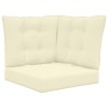 Coussin de canapé d'extérieur 3 pcs Crème Polyester 531289531289