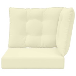Coussin de canapé d'extérieur 3 pcs Crème Polyester 531289531289