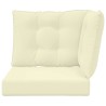Coussin de canapé d'extérieur 3 pcs Crème Polyester 531289531289