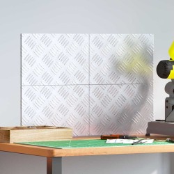 Nez de marche Rectangulaire 4 pcs Argenté 30 x 20 cm Aluminium 531290531290