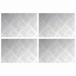 Nez de marche Rectangulaire 4 pcs Argenté 30 x 20 cm Aluminium 531290531290