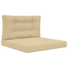 Coussin de canapé d'extérieur 2 pcs Beige Polyester 531294531294