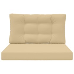 Coussin de canapé d'extérieur 2 pcs Beige Polyester 531294531294